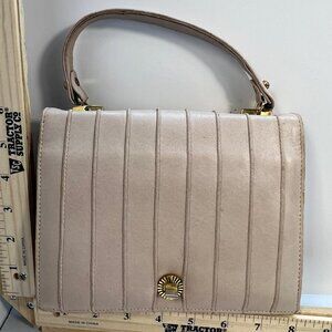 Women's Vintage Ruth Zinnan Leather Purse with Front Pocket Gold Tone Closure